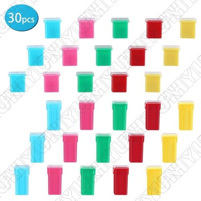 30Pcs Tall/Std and Low Profile for Jcase Box Shaped Fuses Assortment Kit