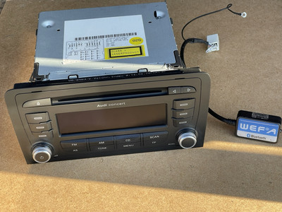AUDI A3 8P 2010 Facelift Radio Audi Concert EU AB2 With WEFA Bluetooth Adapter