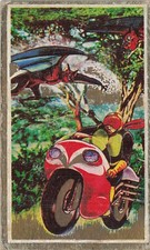 Motorcycle Rider Bat Creature Colt Bomb Menko Card Japanese
