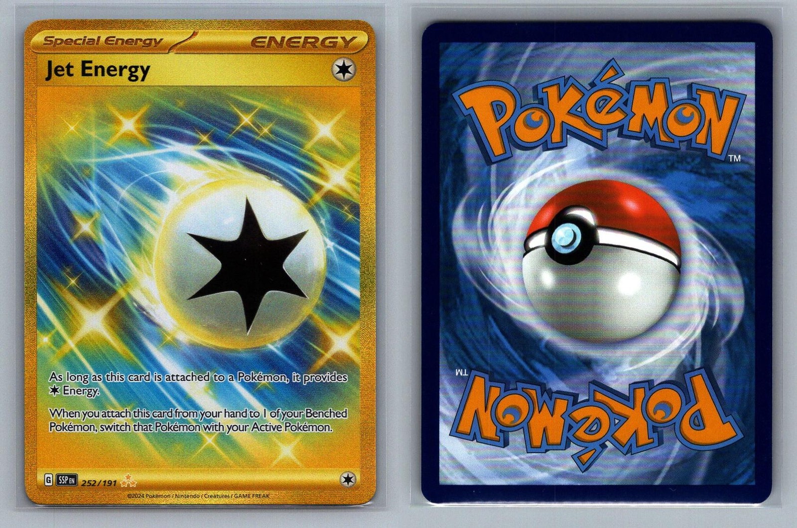 Jet Energy #252/191 Holo Surging Sparks Pokemon Card - NM