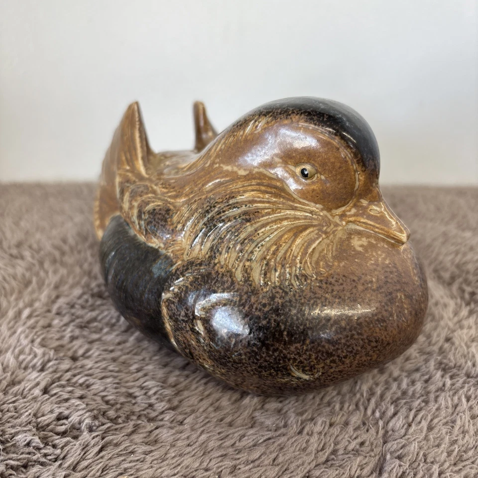 Винтажная керамическая японская фигурка мандариновой утки - Изображение 3 из 4