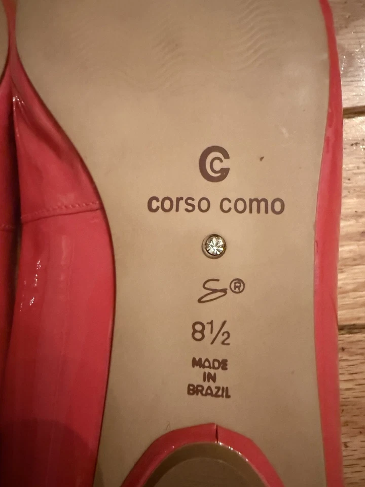 Corso Como Red Patent Leather Flats Women's Shoes Size 8.5 - Image 4 of 4