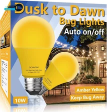 Dusk to Dawn  Light Bulb Outdoor,2 Pack  Light Bulb 10W Lights Decorative Lamps