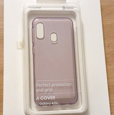 araree A Cover Schutzhülle Cover transparent lila griffig für Galaxy A20e