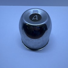 Vintage A Appliance Wheels Push Through Chrome Wheel Center Cap 4-12 Od