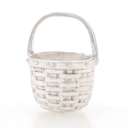 Brown County Basket Pendant - Sterling Silver 925 Apple Basket