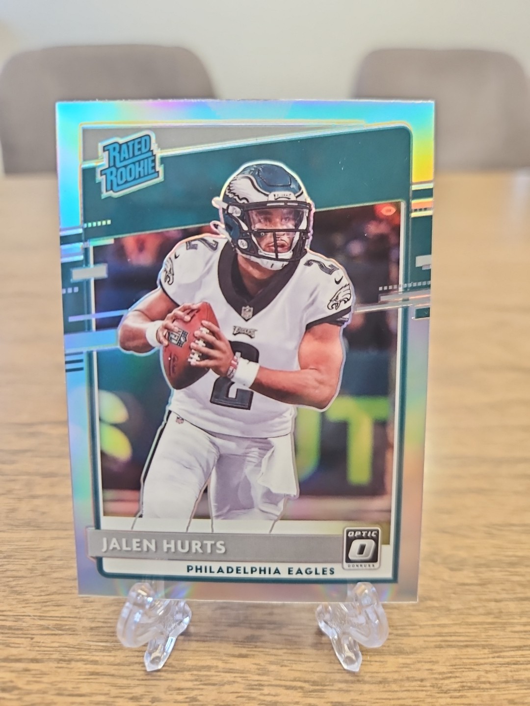 2020 Panini Donruss Optic - Jalen Hurts RC #164 Silver Holo Prizm Rated Rookie
