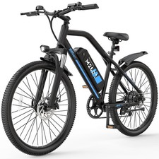 26" 15mph Electric Bike 500W Peak Commuter Bike 48V 7.8Ah for Adults City E-bike