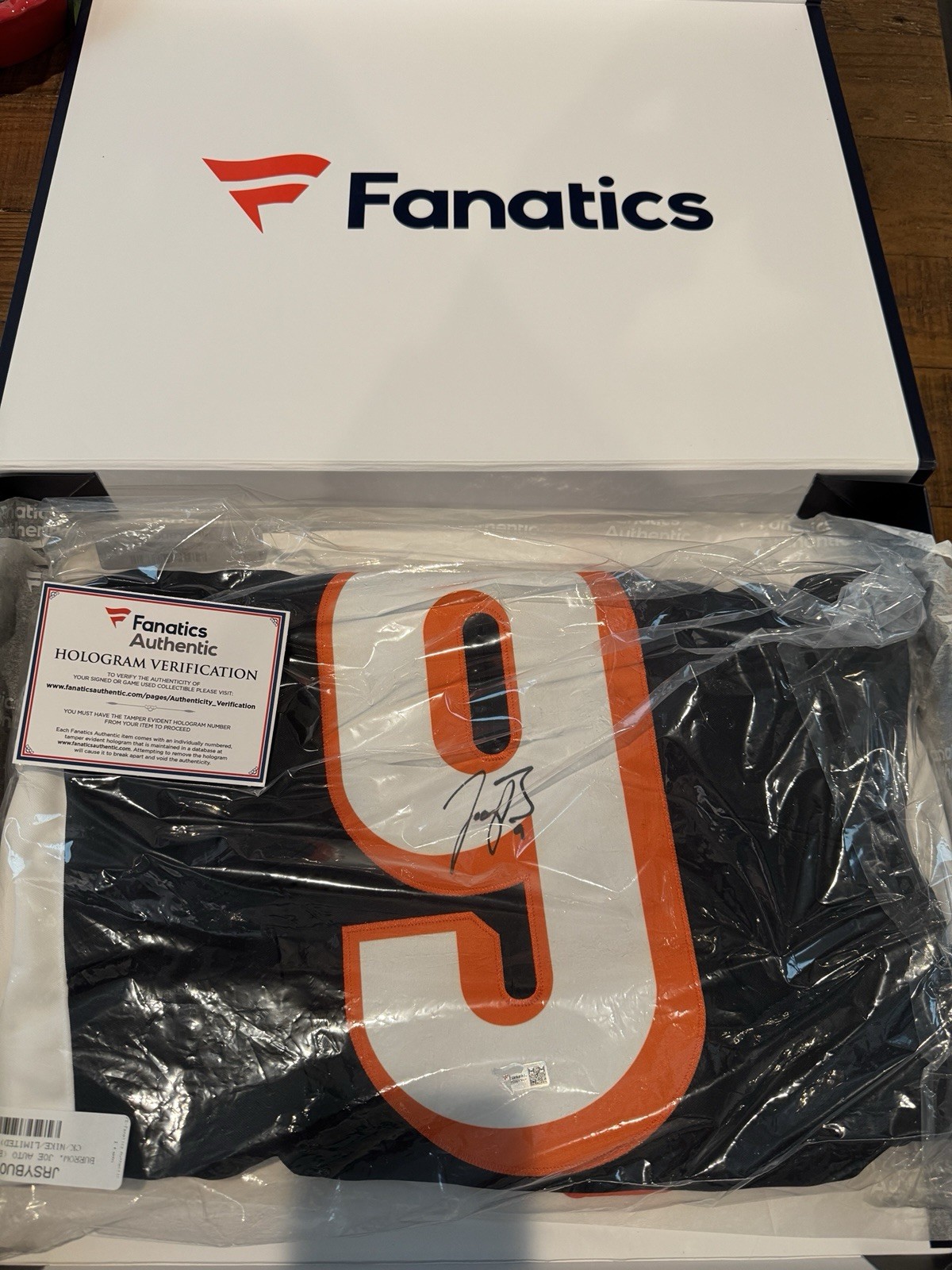 Joe Burrow Autographed Signed Cincinnati Bengals Bengals Black Nike Limited Jersey Fanatics COA 