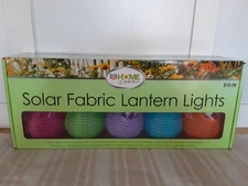 Home and Garden Solar Fabric Lantern Lights-Patio-Porch-Deck--(S)