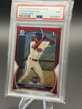 2023 1st Bowman Chrome Prospects Justin Crawford Red Mega Refractor /5 #BCP3 PSA