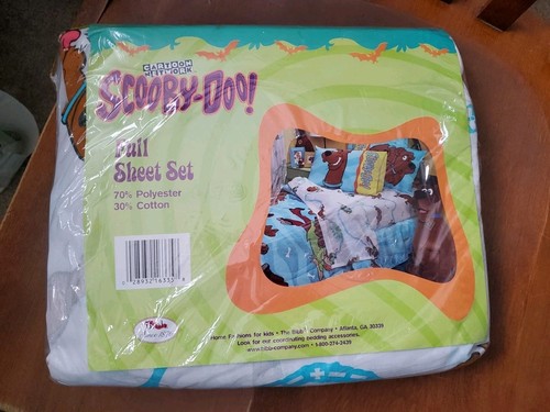 New SEALED Cartoon Network Scooby Doo FULL Size Sheet Set By NOS 1998 4 PIECE! - Picture 1 of 5