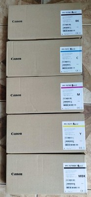 Original 5 x Canon PFI-707BK PFI-707C PFI-707M PFI-707Y PFI-707MBK Image Prograf