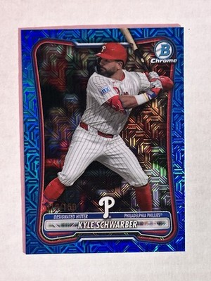 2026 Bowman Chrome Kyle Schwarber #20 Blue Mojo Refractor /150 - Phillies
