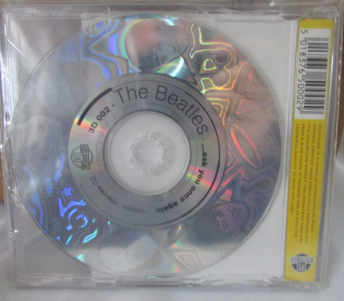 THE BEATLES INTERVIEW CD ASK YOU ONCE AGAIN NM/NM HOLOGRAPHIC DISC