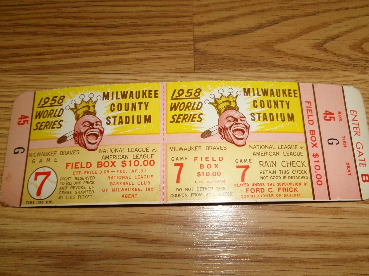 Baseball Vintage Sports Ticket Stubs for sale | eBay