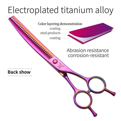 Fenice Peak Professional Dog Grooming Scissors Pet Curved Chunker