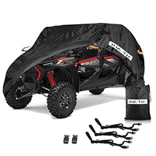 UTV Cover, Waterproof All Weather Sun-UV Snow Protector 4-6 Seater Black