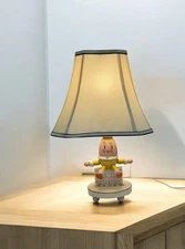 Vtg Wooden Humpty Dumpty Lamp & Shade Nursery Originals Co. 18” Tall