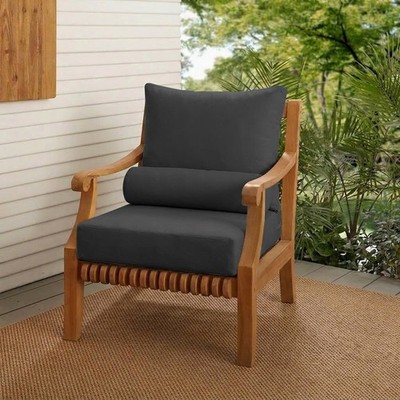 23x24x6 Knife Edge Deep Seat Cushion Cover & Bolster For Patio Furniture AD003