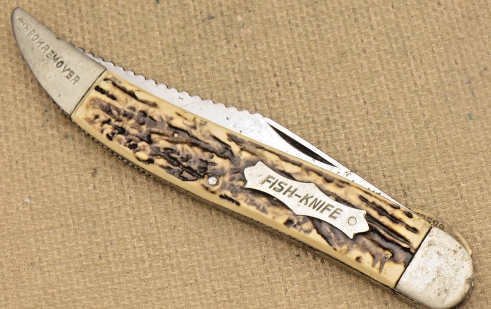 Antique KENT NY CITY USA by Camillus - Toothpick Fishing Knife - Solid Light Use - Image 4 of 4