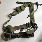 Vintage Military Web Gear LBE Belt Harness Set Olive Drab Made in Korea