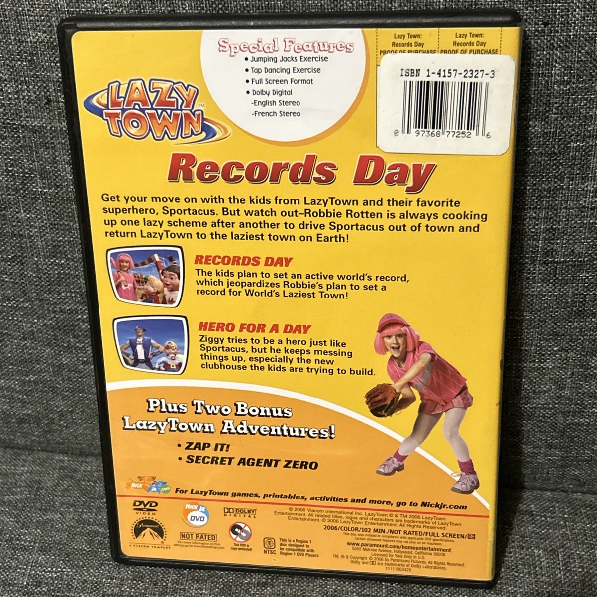 LazyTown Records Day DVD Nickelodeon Nick Jr. Lazy Town Magnus