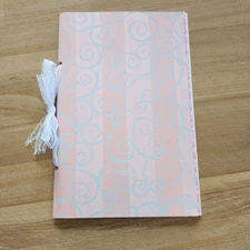 Pastels, Patterns & Pink Theme Junk Journal Booklet Blank Handmade 8.5 x 5.5" 16