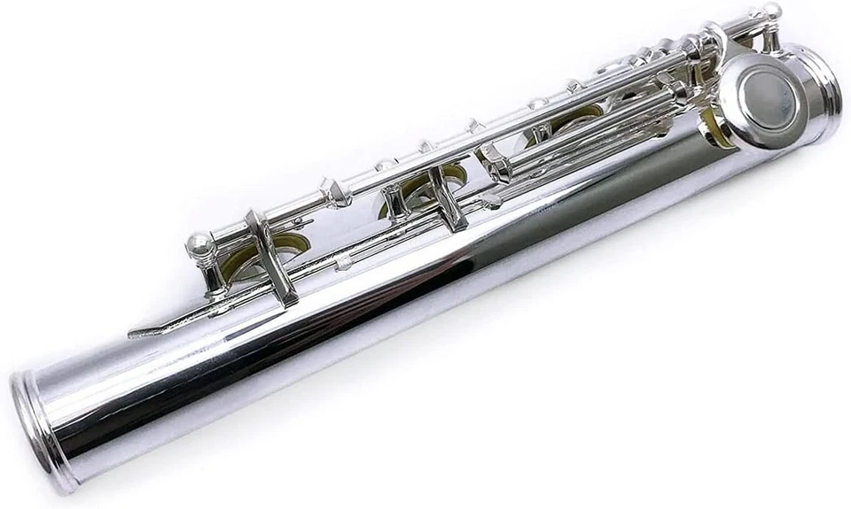 Junta de pie profesional plateada para flauta B - Accesorio de repuesto de 17 llaves Foto 4 de 4