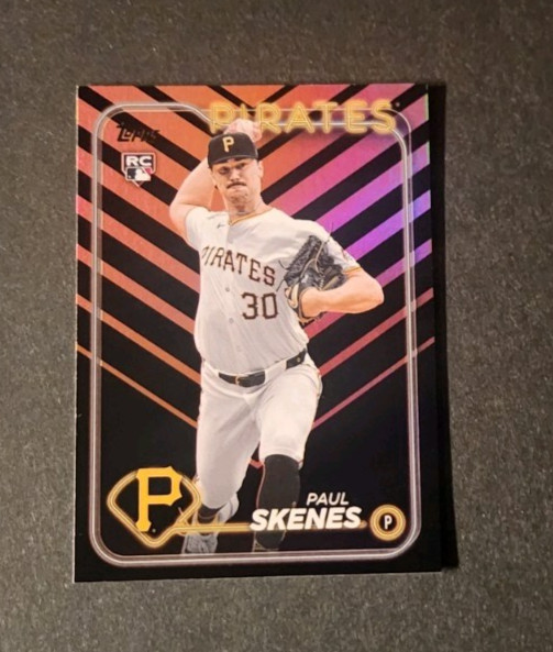 2024 Topps Update #US100 Paul Skenes RC Orange & Black Rookie Pirates