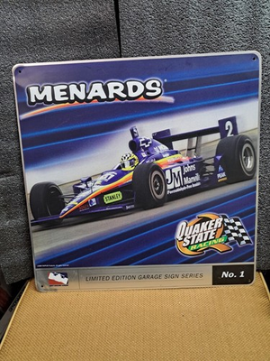 #ad Menards Quaker State Racing Metal Sign. $39.99