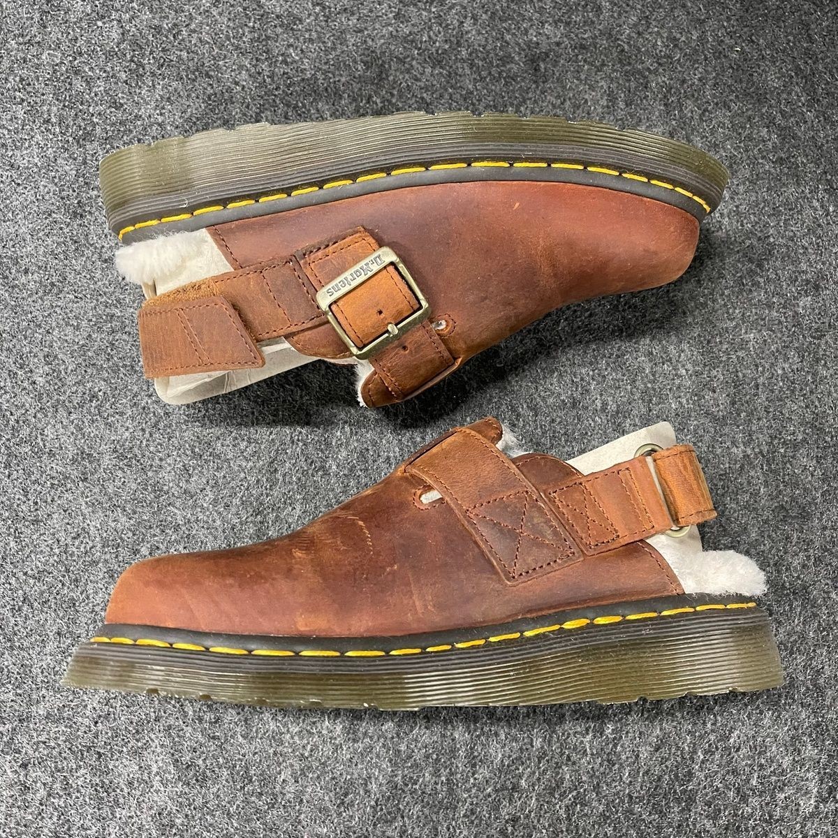 DR. MARTENS Jorge II Slingback Mules Unisex Size US M5/W6 Warm Tan