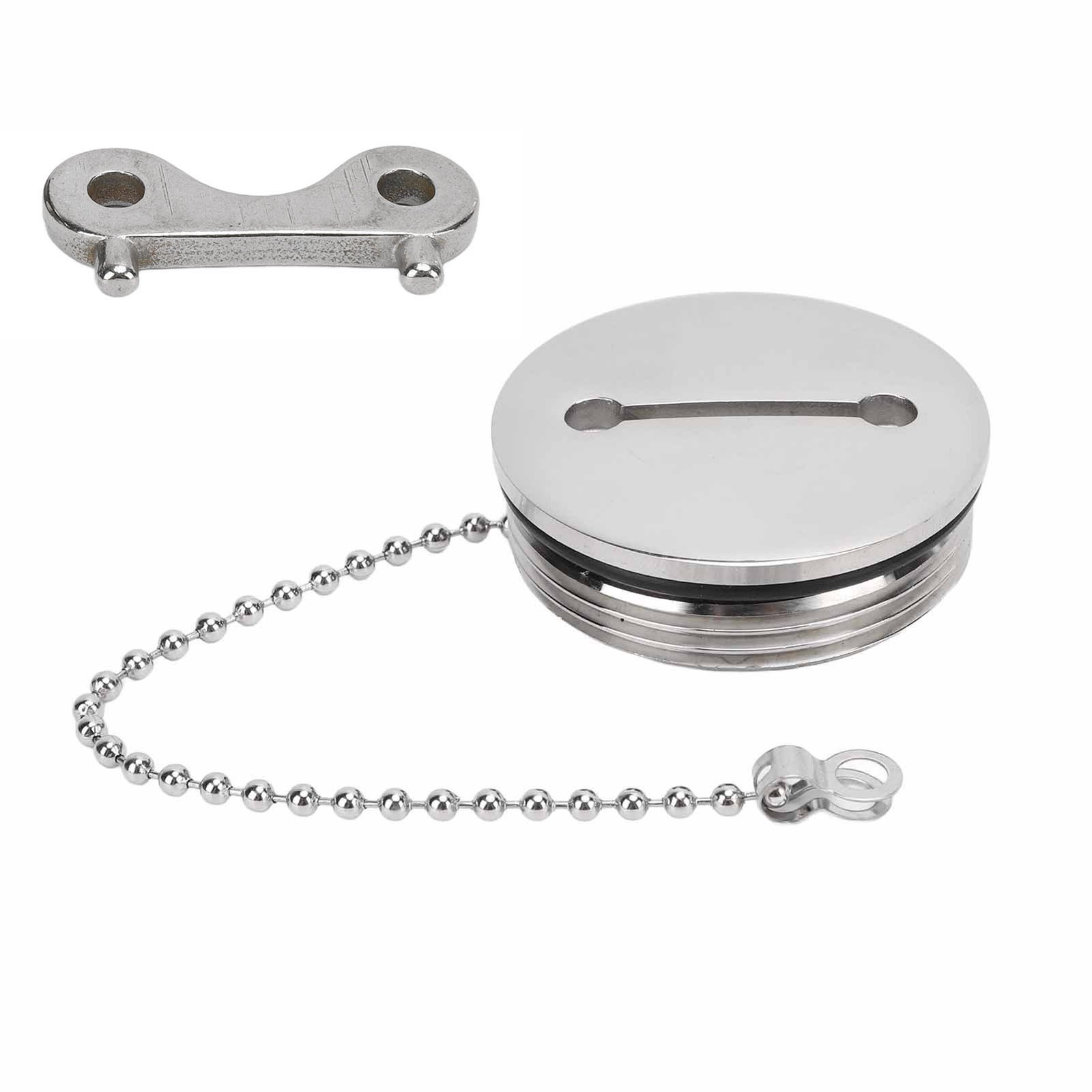 2 Inch Boat Fuel Tank Cover Stainless Steel Polished Deck Fill Cover With Key