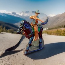 Vintage Painted Cowboy and Horse