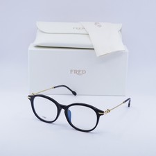 Fred FG50005F 001 Shiny Black/Gold 51mm Eyeglasses New Authentic