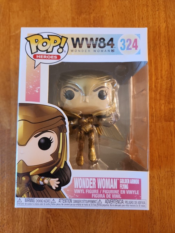 Funko Pop! Heroes WW84 Wonder Woman Golden Armor Flying (Metallic) #324