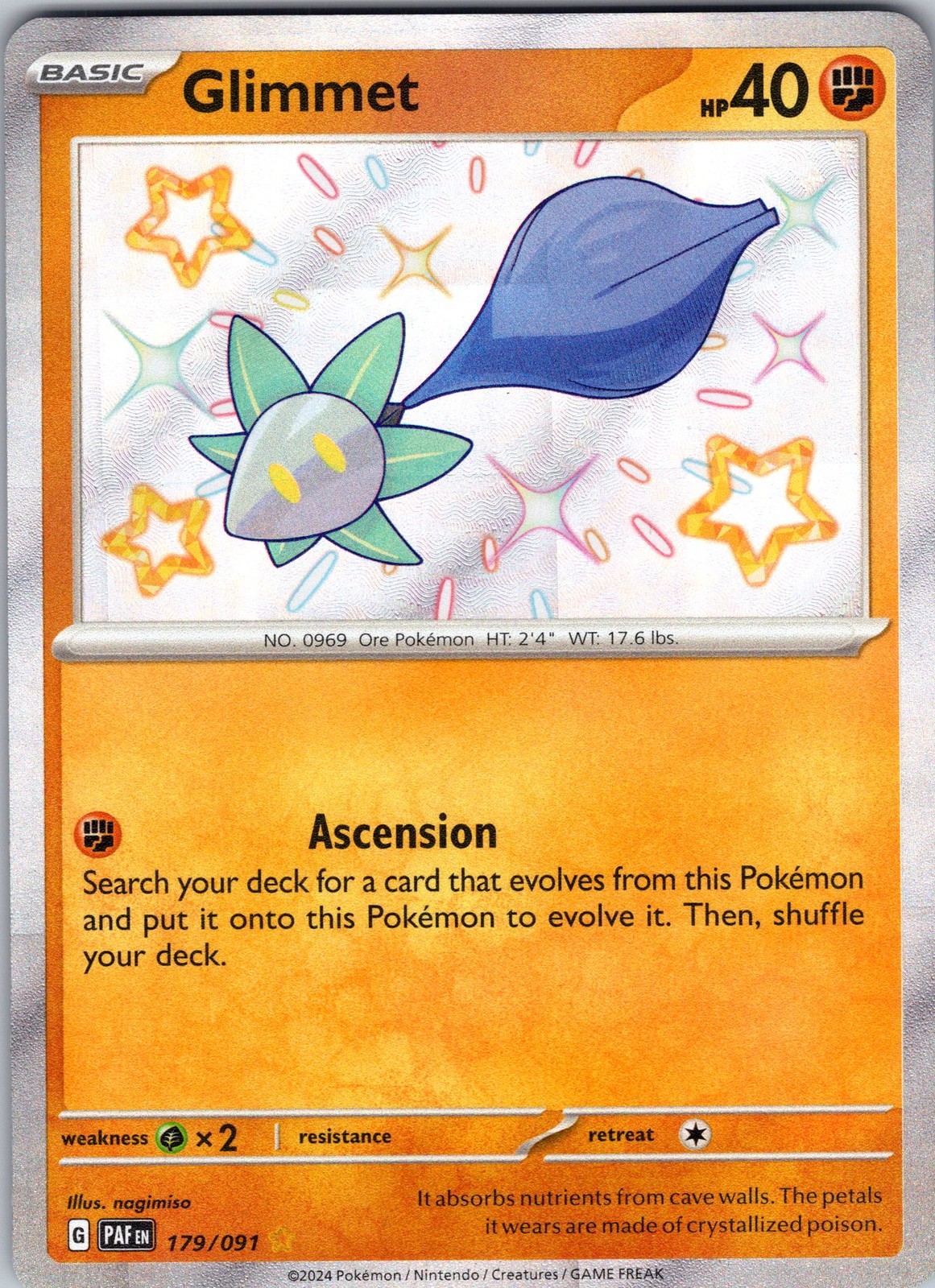 Glimmet 179/091 SV: Paldean Fates Pokemon TCG NM