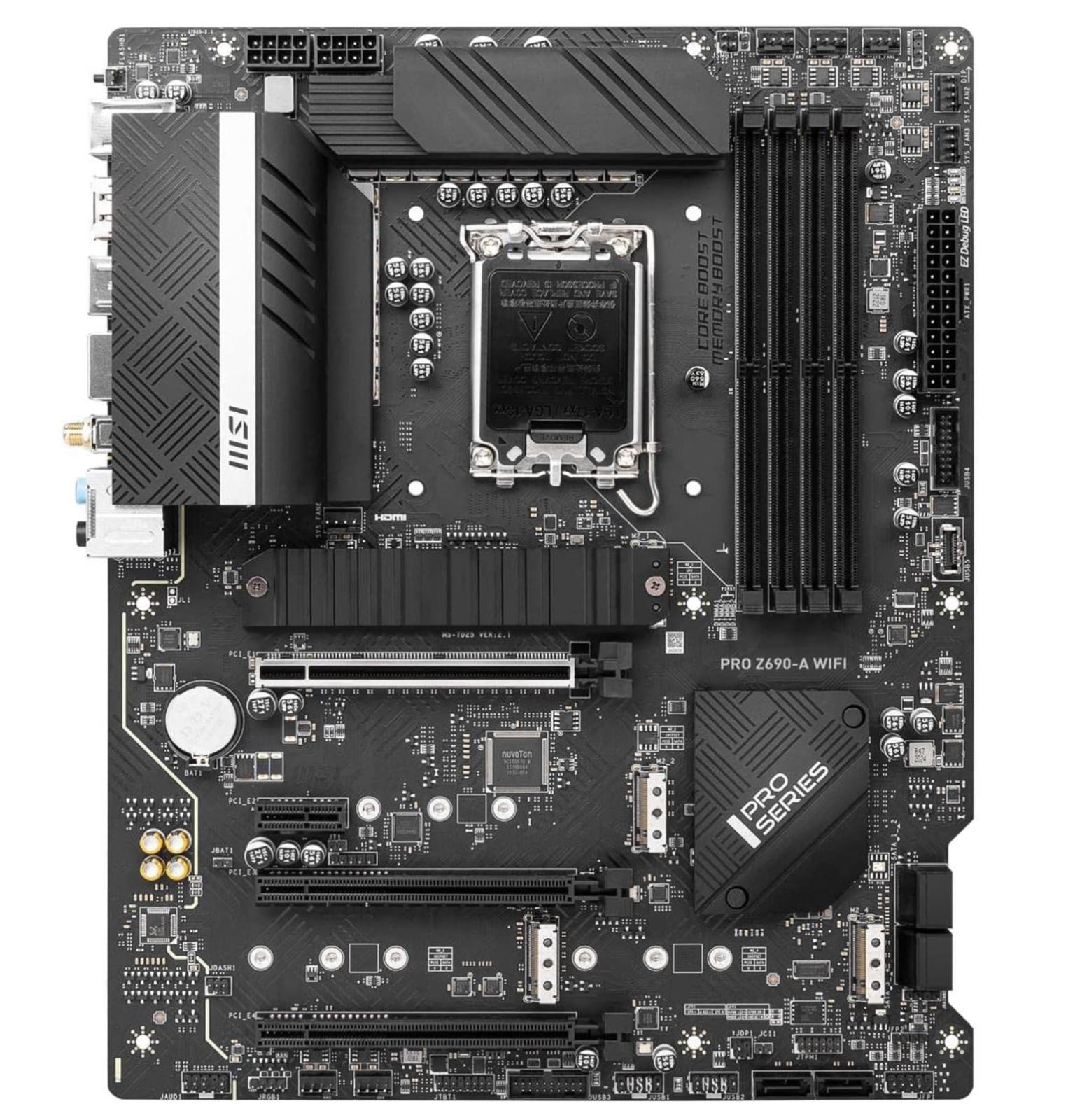 MSI PRO Z690-A WIFI LGA 1700 ATX Intel Motherboard (Board Only). Available Now for $98.99