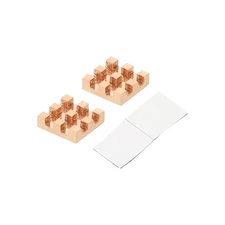 Copper Heatsink 10x10x3mm with Self Adhesive for IC Chipset Cooler 2pcs