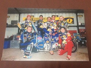 1990's WOLVERHAMPTON WOLVES SPEEDWAY TEAM PHOTO ( GOOD CONDITION )
