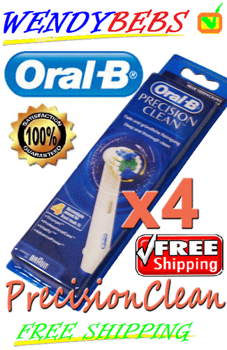 16 NEW GENUINE ORAL B PRECISION CLEAN TOOTH BRUSH HEADS VITALITY EB20 EB20-4 3