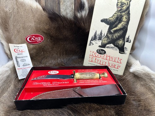 1980 Case XX Kodiak With Genuine Stag Handles & Sheath Mint In Box - Picture 2 of 16