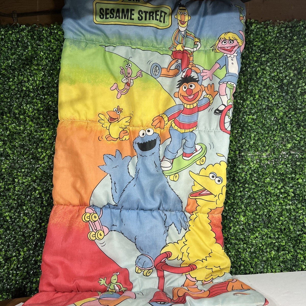 Vintage Sesame Street 寝袋 Vintage 80's Sesame Street Children's Kid's Camping Sleeping