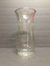 Vintage Large Flower Vase Clear Glass Vase 9-3/4" Tall VJ6