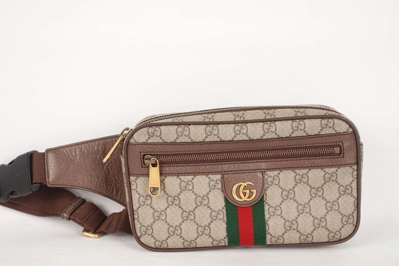 Sac à dos élingue Gucci GG Supreme Ophidia marron 574796 d'occasion