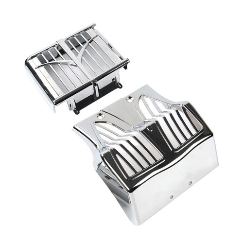 Lower Fairing Spoiler Mudguard Oil Cooler Cover Chrome For Indian Bagger 15-2023 - Picture 5 of 6