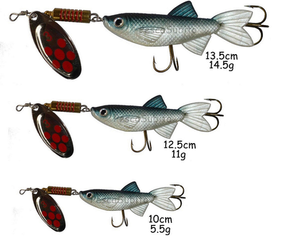 Kit 11 Pezzi Esche Da Pesca Spinning Artificiali Per Mare E Fiume - Set Con Esca Jig, Spinner E Esche Galleggianti Con Ami Tripli In Acciaio - Per Lucci, Persici E Sandre - 4