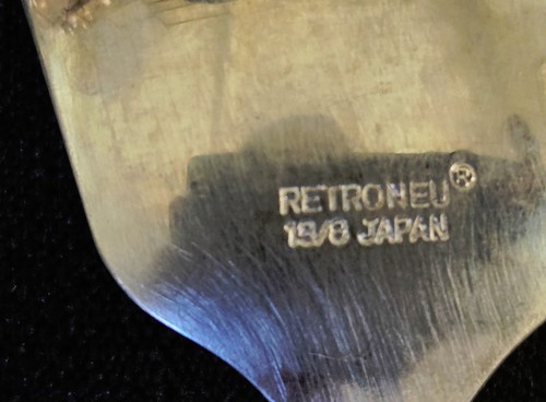 VTG LOT OF 5 Pc RETRONEU 18/8 JAPAN PIE SERVER SERVING SPOON BUTTER KNIFE FORK - Picture 2 of 4