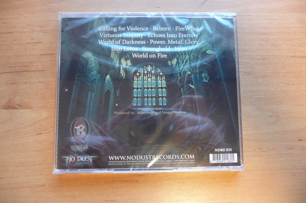 CD INNERSIEGE - FURY OF AGES / NO DUST RECORDS 2021 SS
