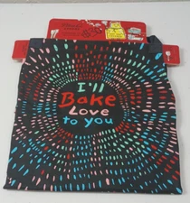 BlueQ Funny Cooking and BBQ Apron | Unisex | 2 Pockets | 100% Cotton - Bake Love